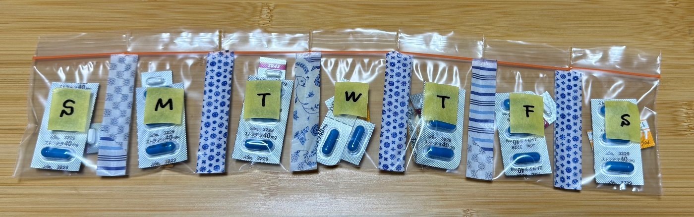 Weekly pill case which I made