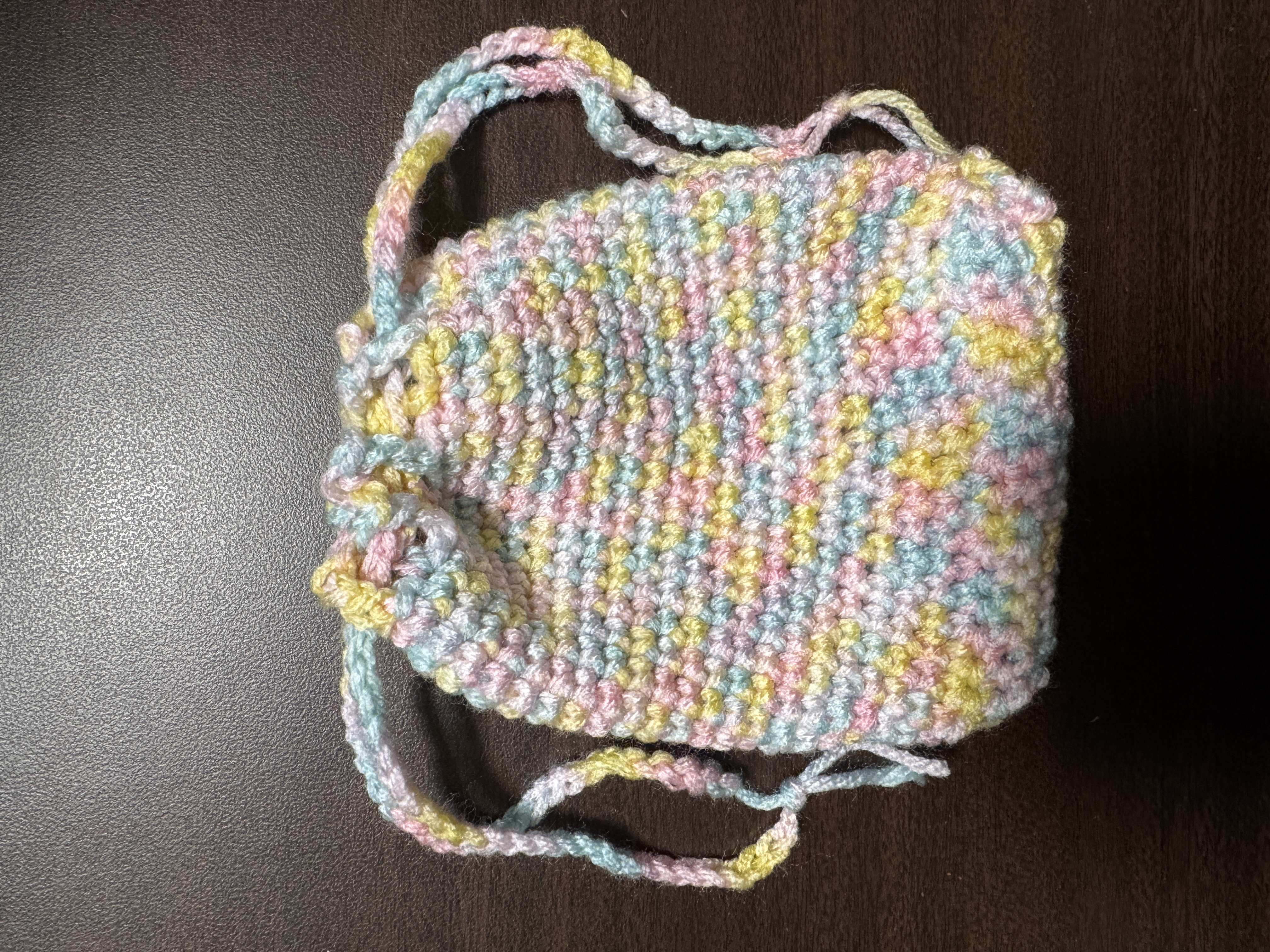 An image of a crocheted pouch